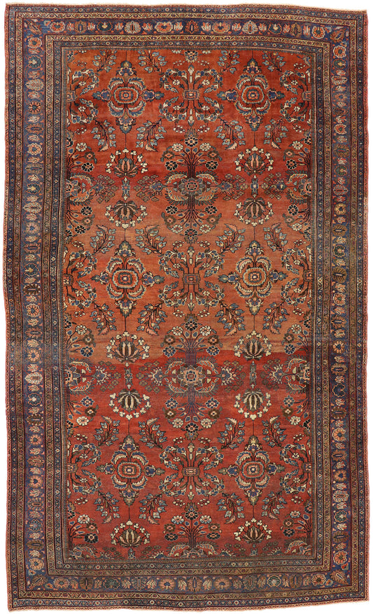 10 x 18 Antique Persian Mahal Rug 73381