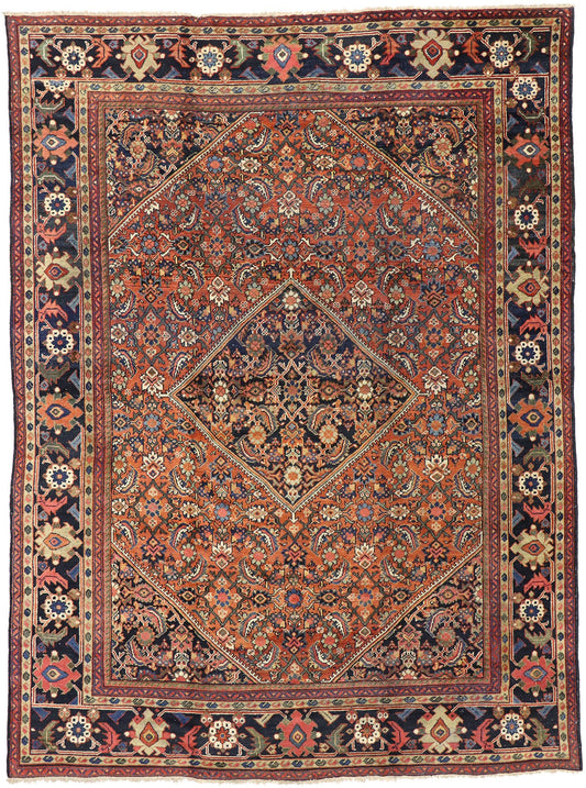 9 x 12 Antique Persian Mahal Rug 73382