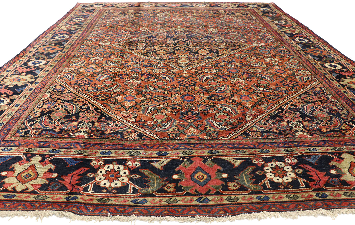 9 x 12 Antique Persian Mahal Rug 73382