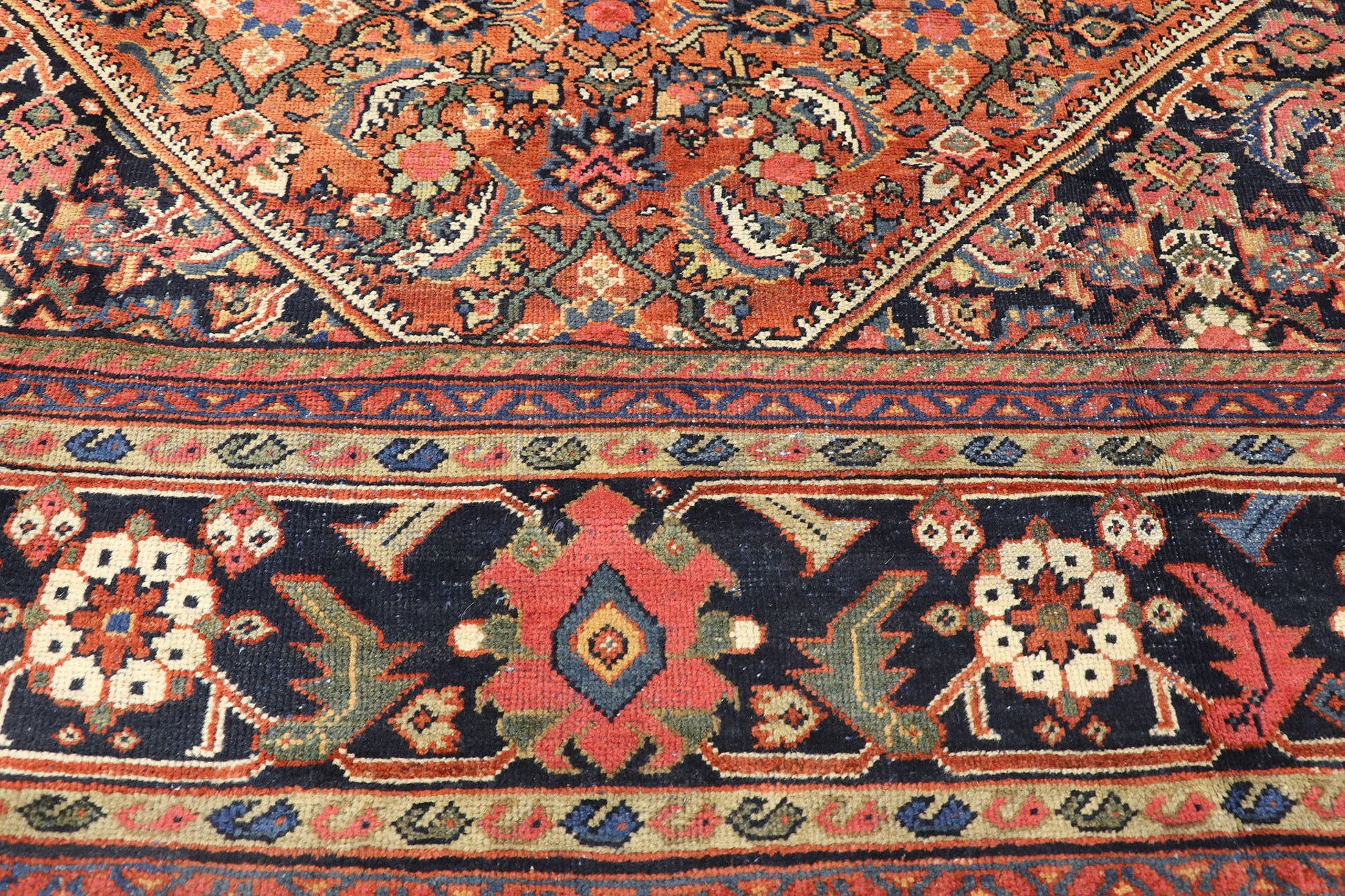 9 x 12 Antique Persian Mahal Rug 73382