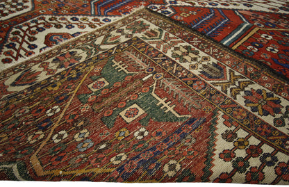7 x 10 Antique Persian Bakhtiari Rug 73391