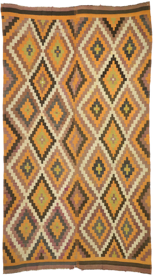 8 x 15 Antique Turkish Kilim Rug 73394
