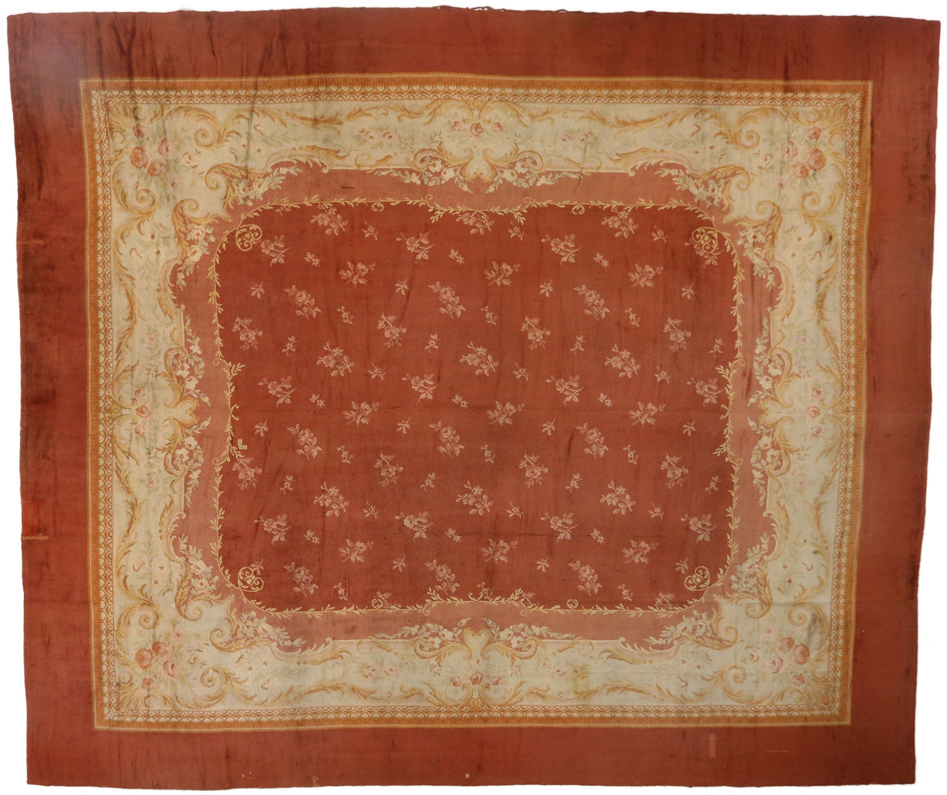 17 x 21 Antique French Savonnerie Rug 73397
