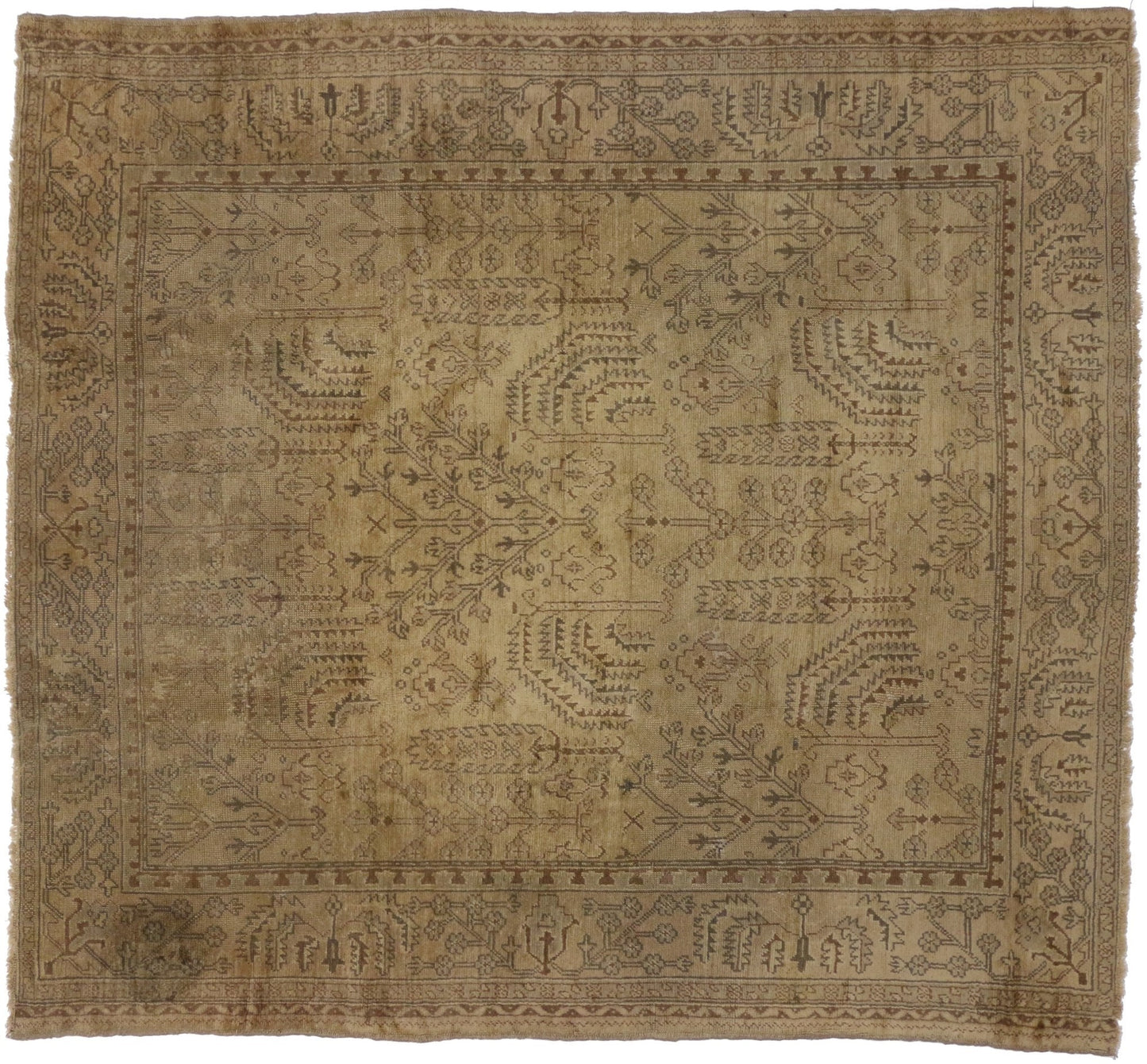 9 x 10 Antique Oushak Rug 73421