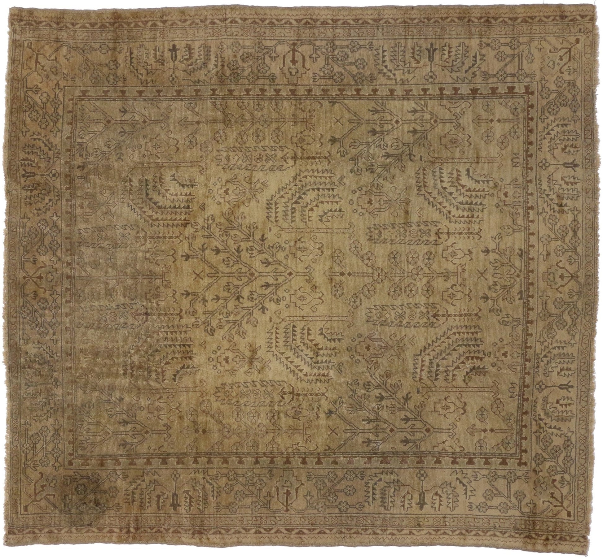 9 x 10 Antique Oushak Rug 73421