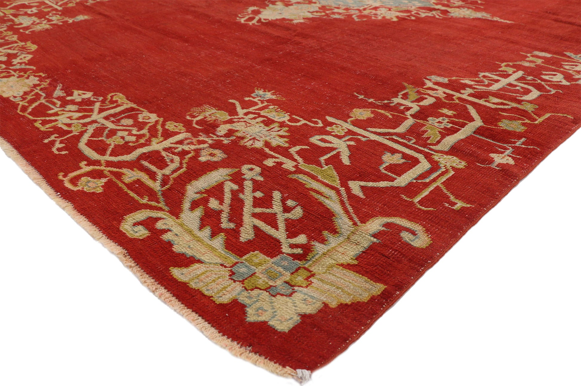 8 x 12 Antique Turkish Oushak Rug 73422
