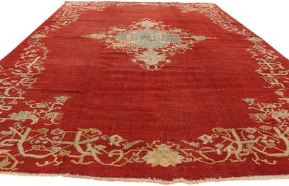 8 x 12 Antique Turkish Oushak Rug 73422
