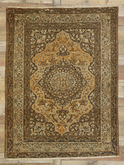 4 x 5 Antique Persian Tabriz Rug 73430