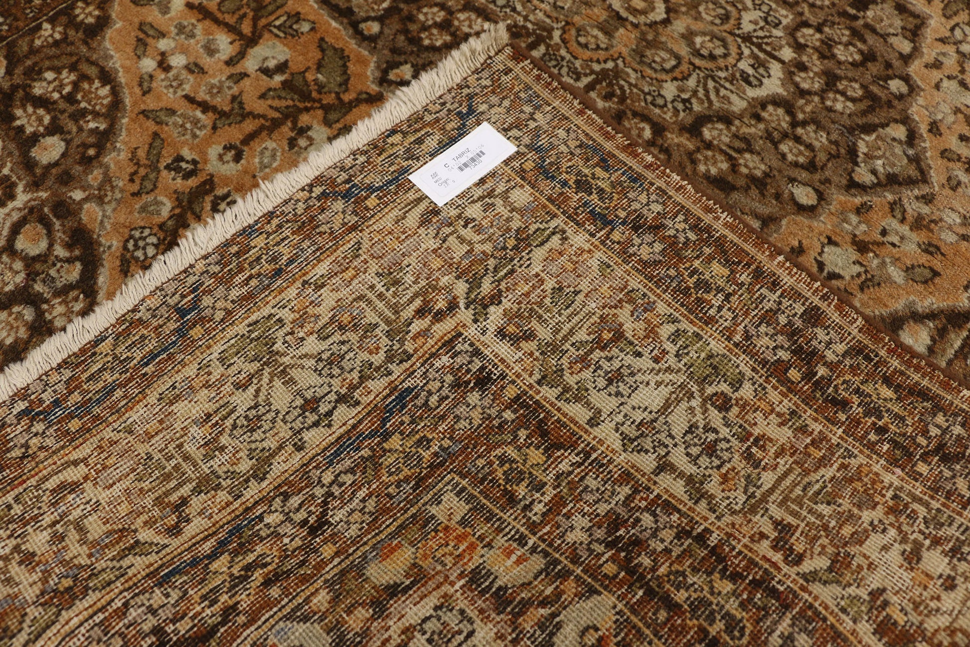 4 x 5 Antique Persian Tabriz Rug 73430