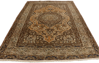 4 x 5 Antique Persian Tabriz Rug 73430