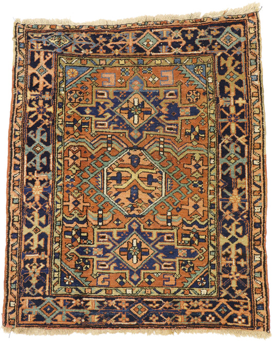 3 x 4 Antique Persian Heriz Rug 73473