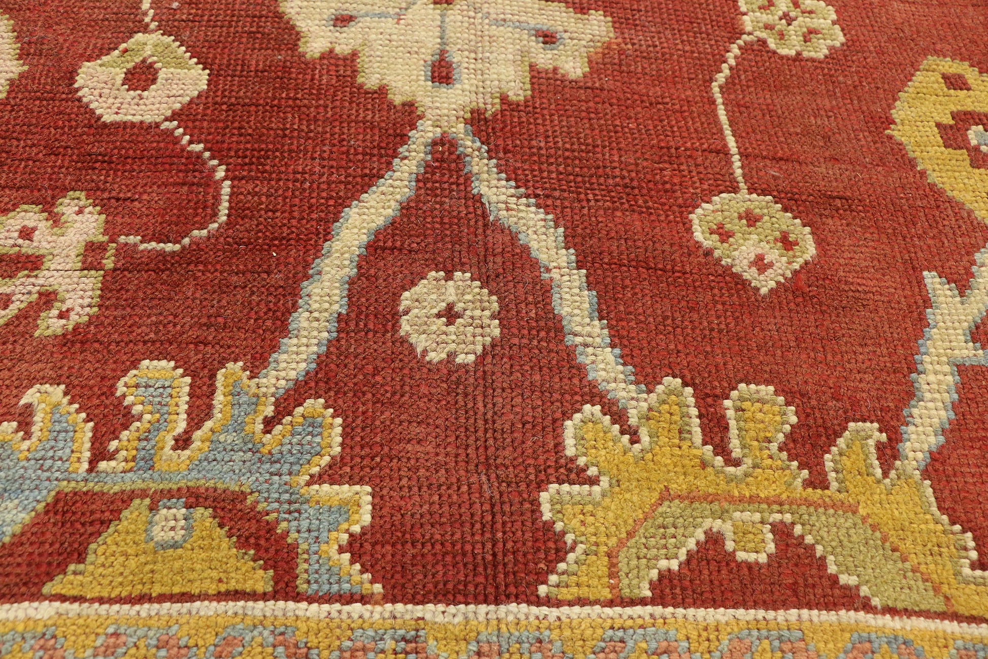 8 x 23 Antique Turkish Oushak Rug 73536