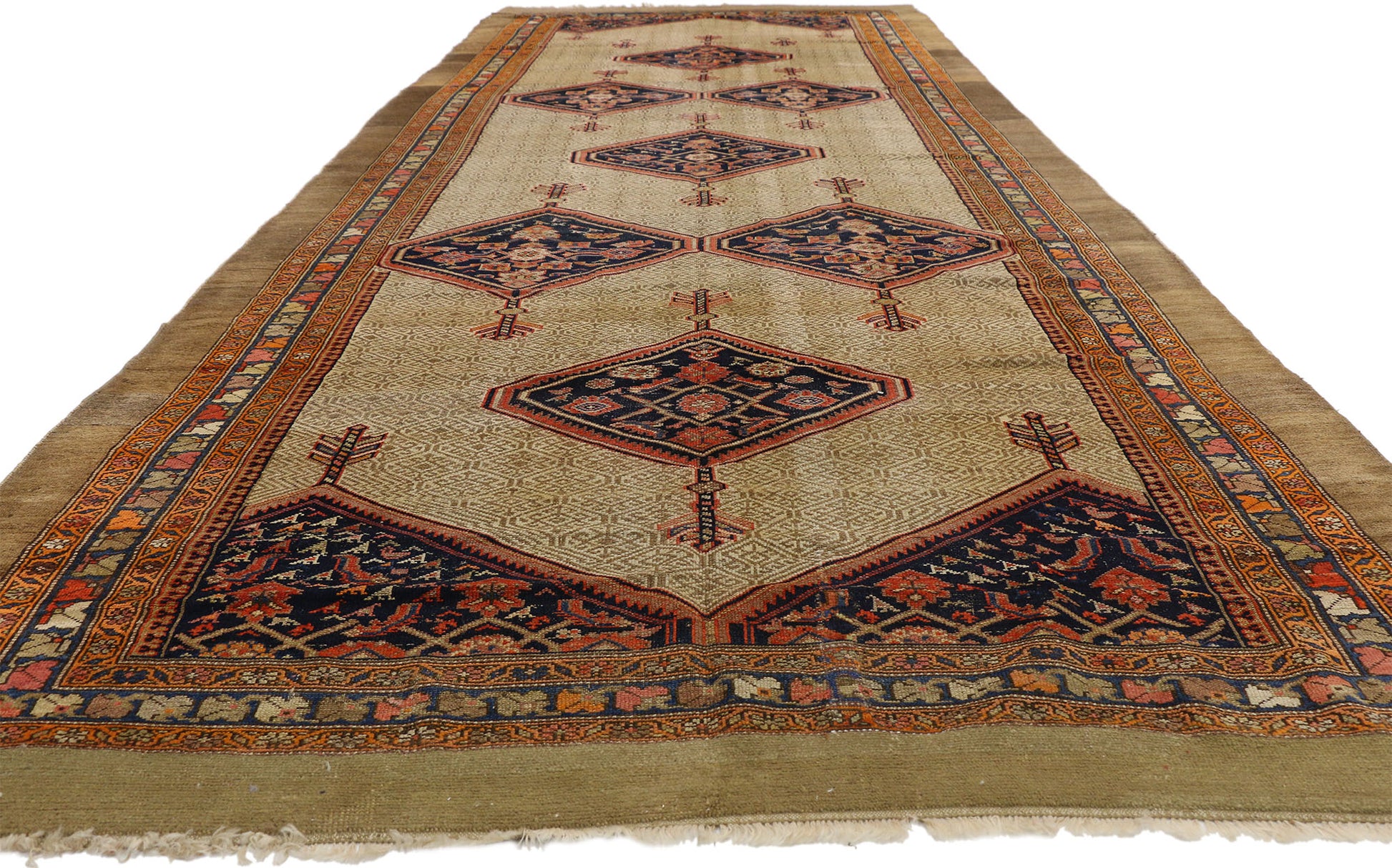 6 x 16 Antique Persian Malayer Rug 73578
