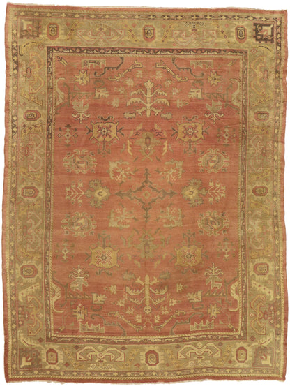 10 x 13 Antique Turkish Oushak Rug 73592