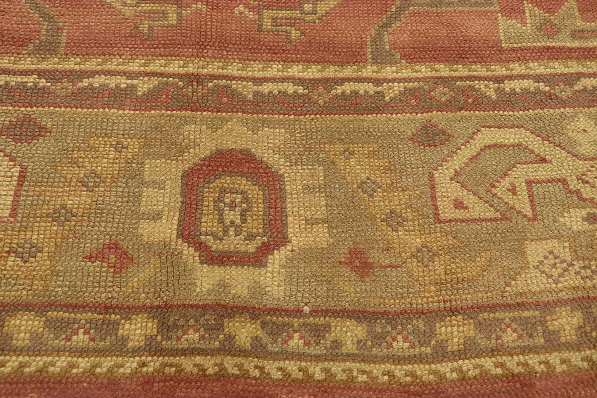 10 x 13 Antique Turkish Oushak Rug 73592