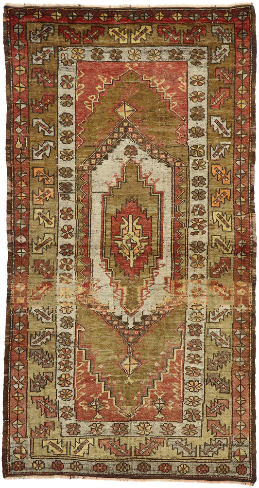 4 x 7 Vintage Turkish Oushak Rug 73601