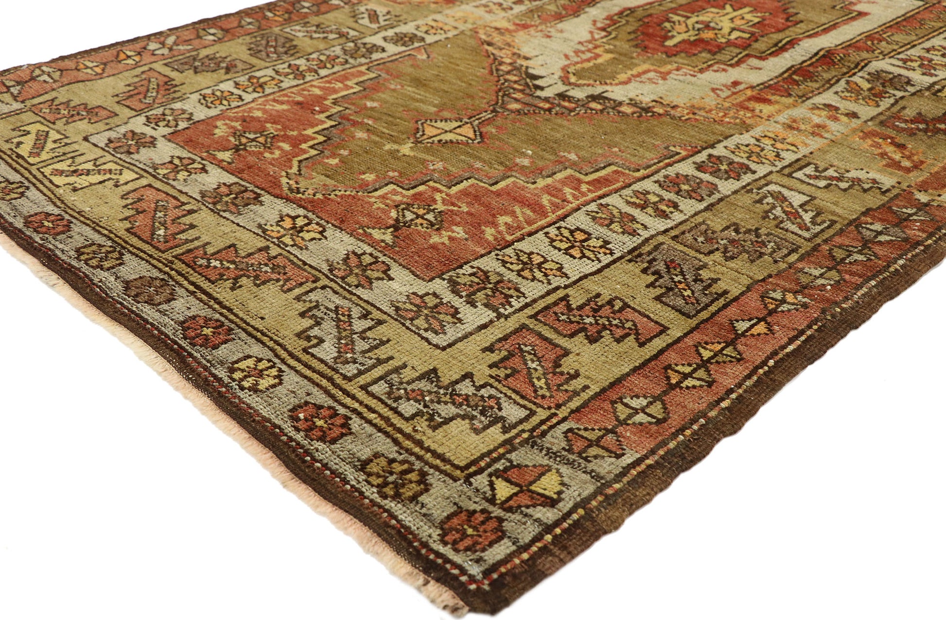 4 x 7 Vintage Turkish Oushak Rug 73601