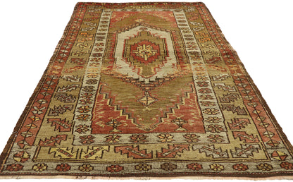 4 x 7 Vintage Turkish Oushak Rug 73601