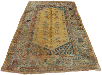 4 x 7 Antique Turkish Oushak Rug 73610