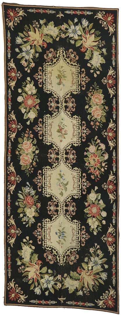 3 x 10 Antique English Needlepoint Rug 73615