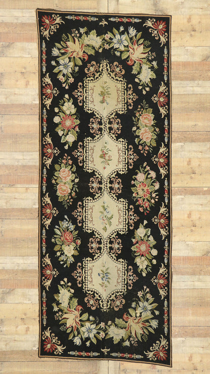 3 x 10 Antique English Needlepoint Rug 73615