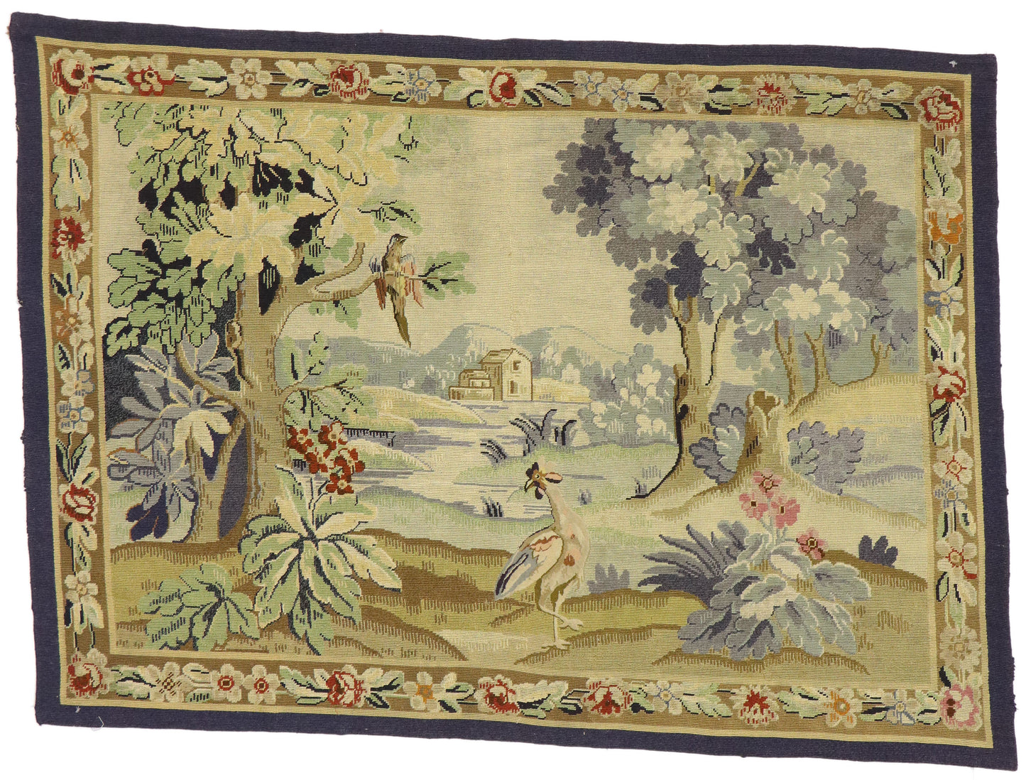 5 x 6 Antique English Needlepoint Tapestry 73620