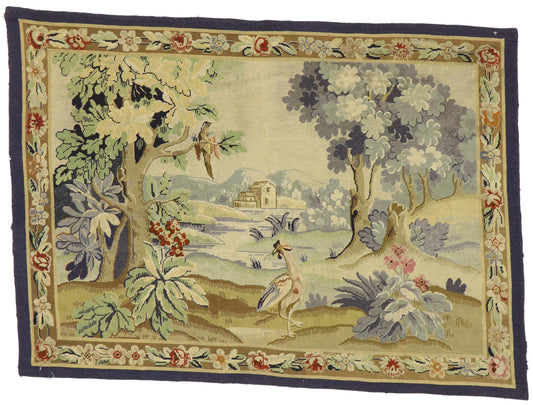 5 x 6 Antique English Needlepoint Tapestry 73620