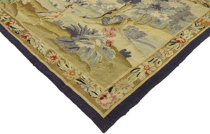 5 x 6 Antique English Needlepoint Tapestry 73620