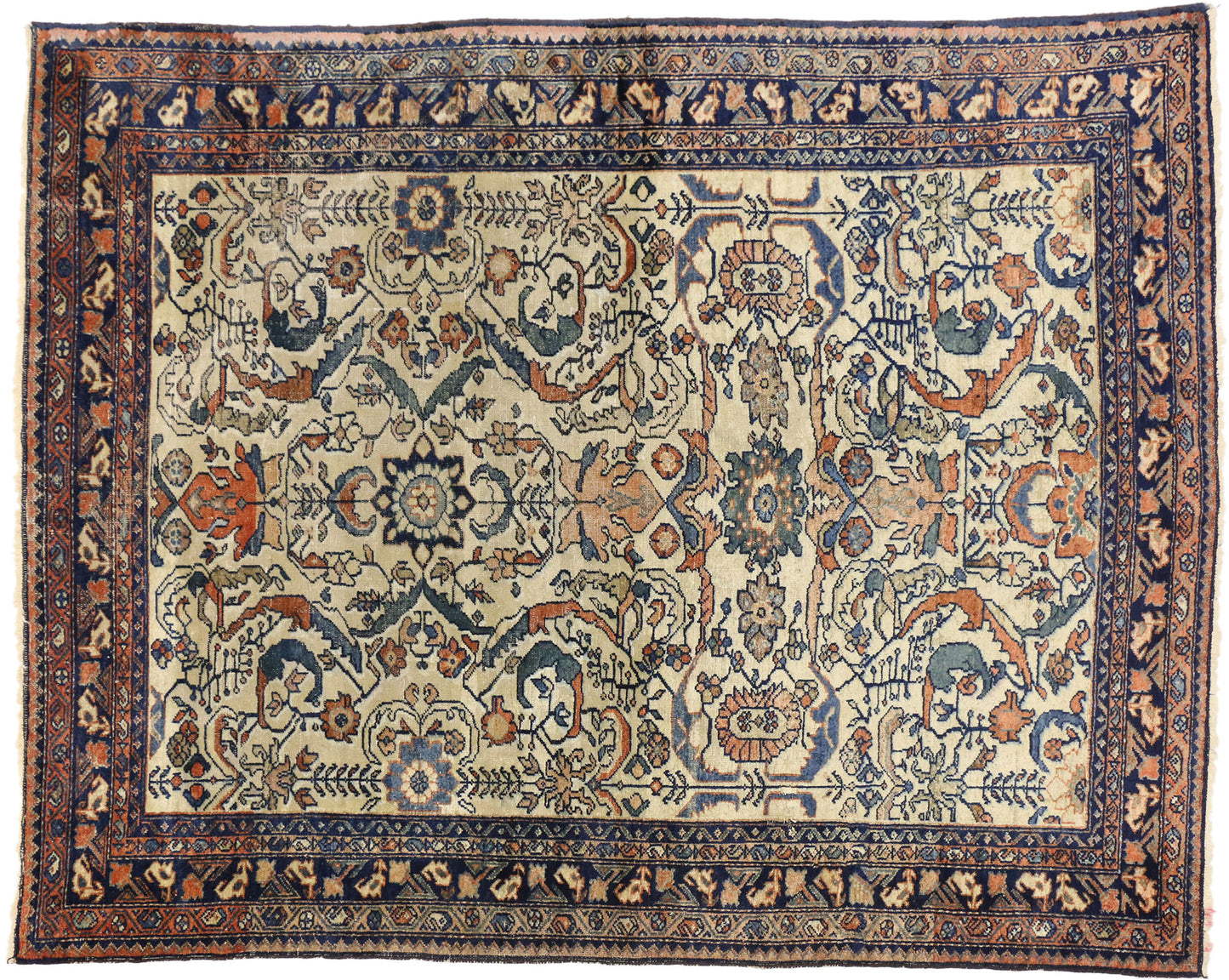5 x 6 Antique Persian Lilihan Rug 73623