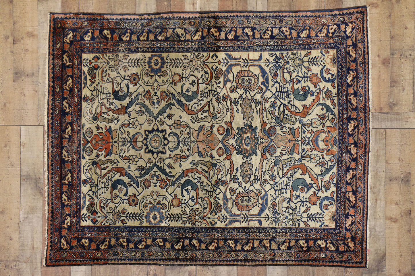 5 x 6 Antique Persian Lilihan Rug 73623