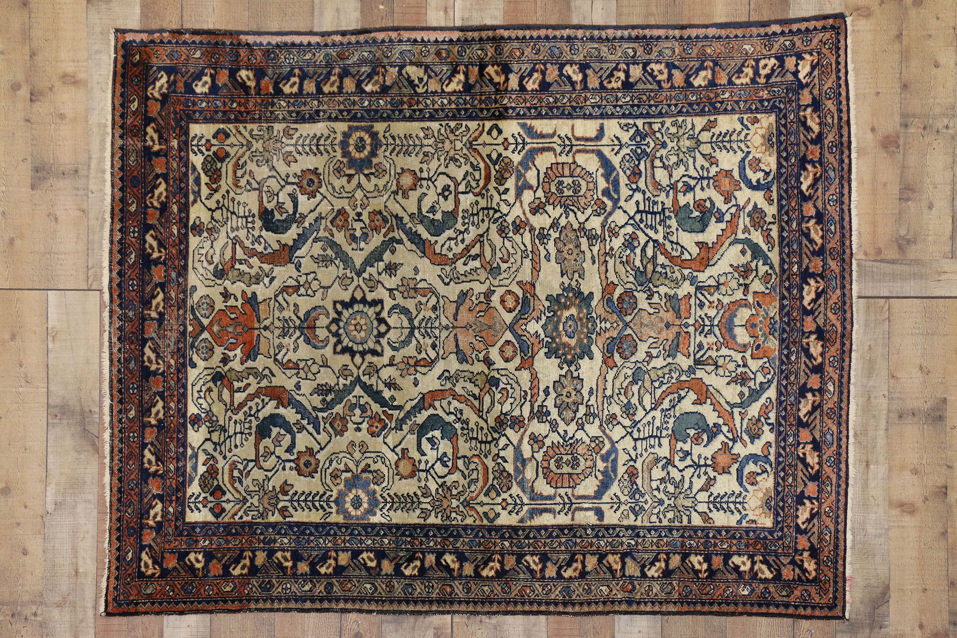 5 x 6 Antique Persian Lilihan Rug 73623