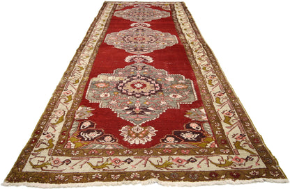 4 x 11 Vintage Turkish Oushak Runner 73636