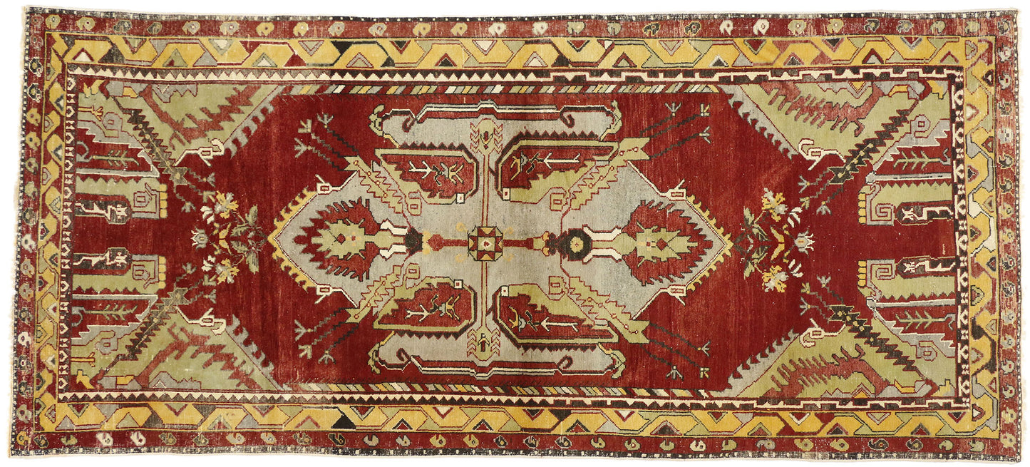 5 x 10 Vintage Turkish Oushak Rug 73637