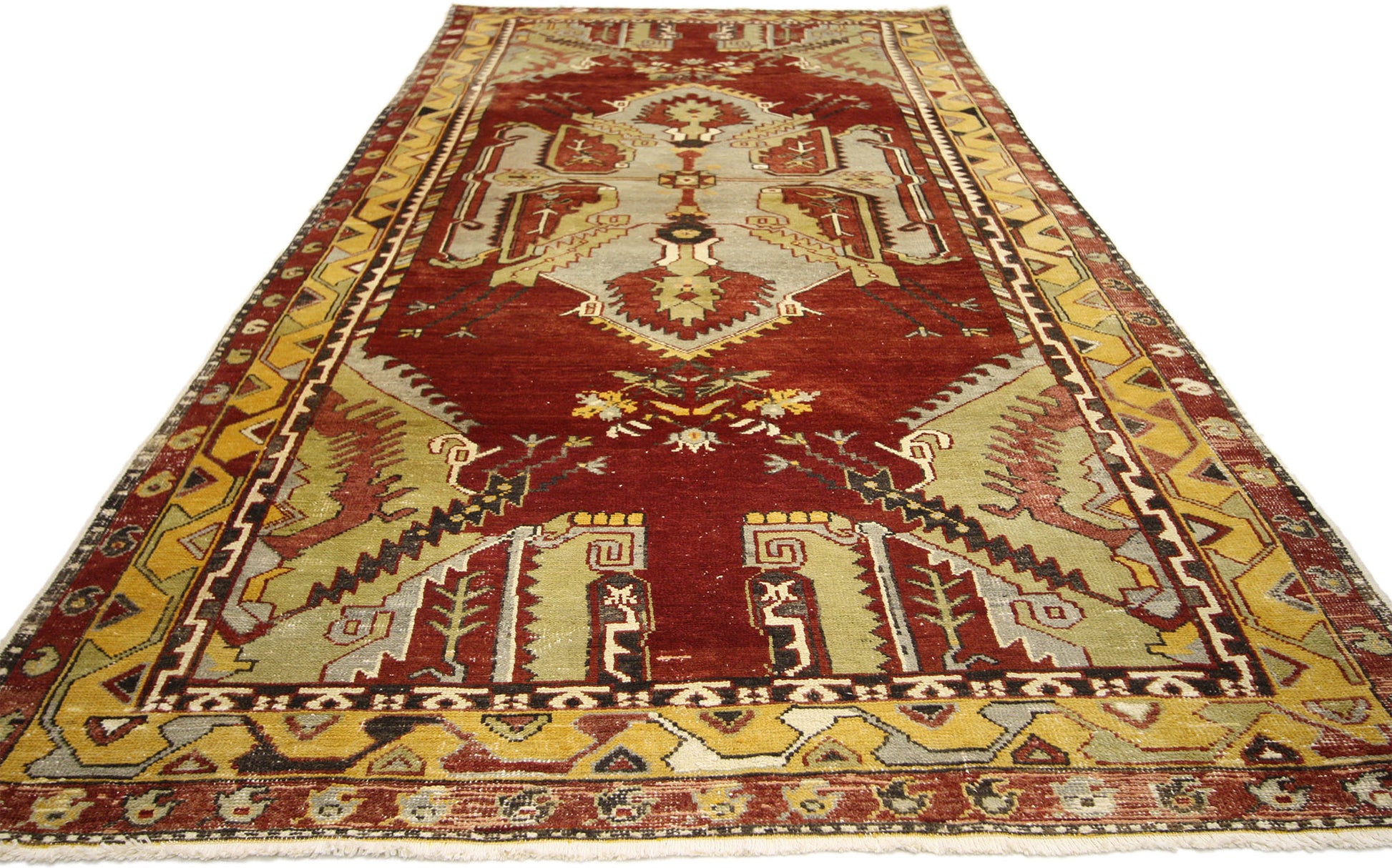 5 x 10 Vintage Turkish Oushak Rug 73637