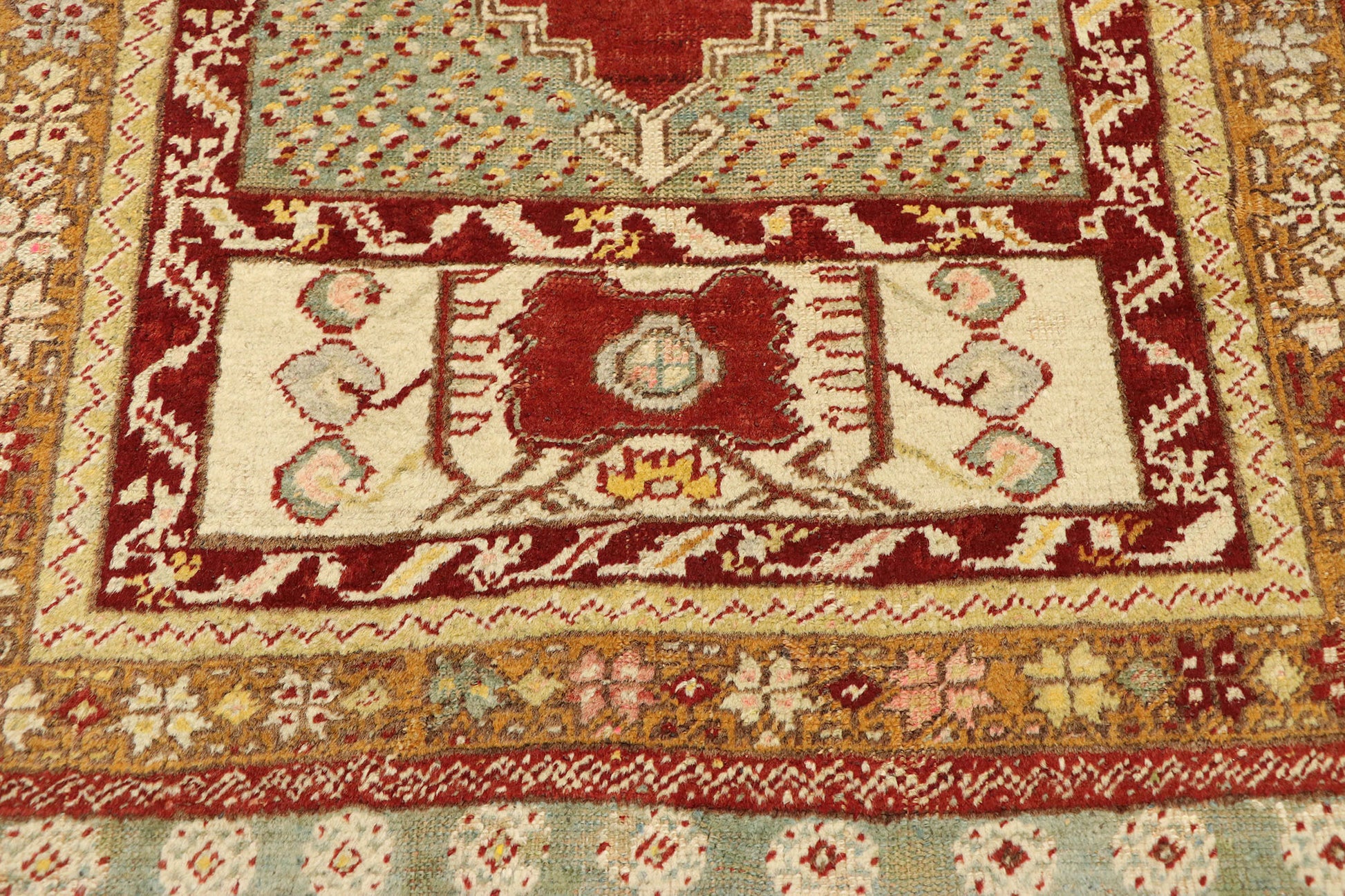 3 x 6 Vintage Turkish Oushak Rug 73644