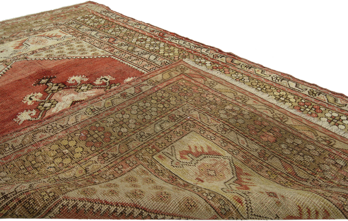 3 x 5 Vintage Turkish Oushak Rug 73645