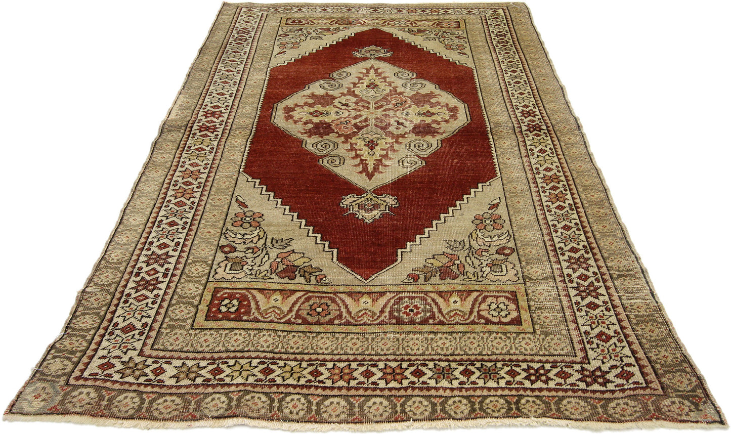 3 x 5 Vintage Turkish Oushak Rug 73649