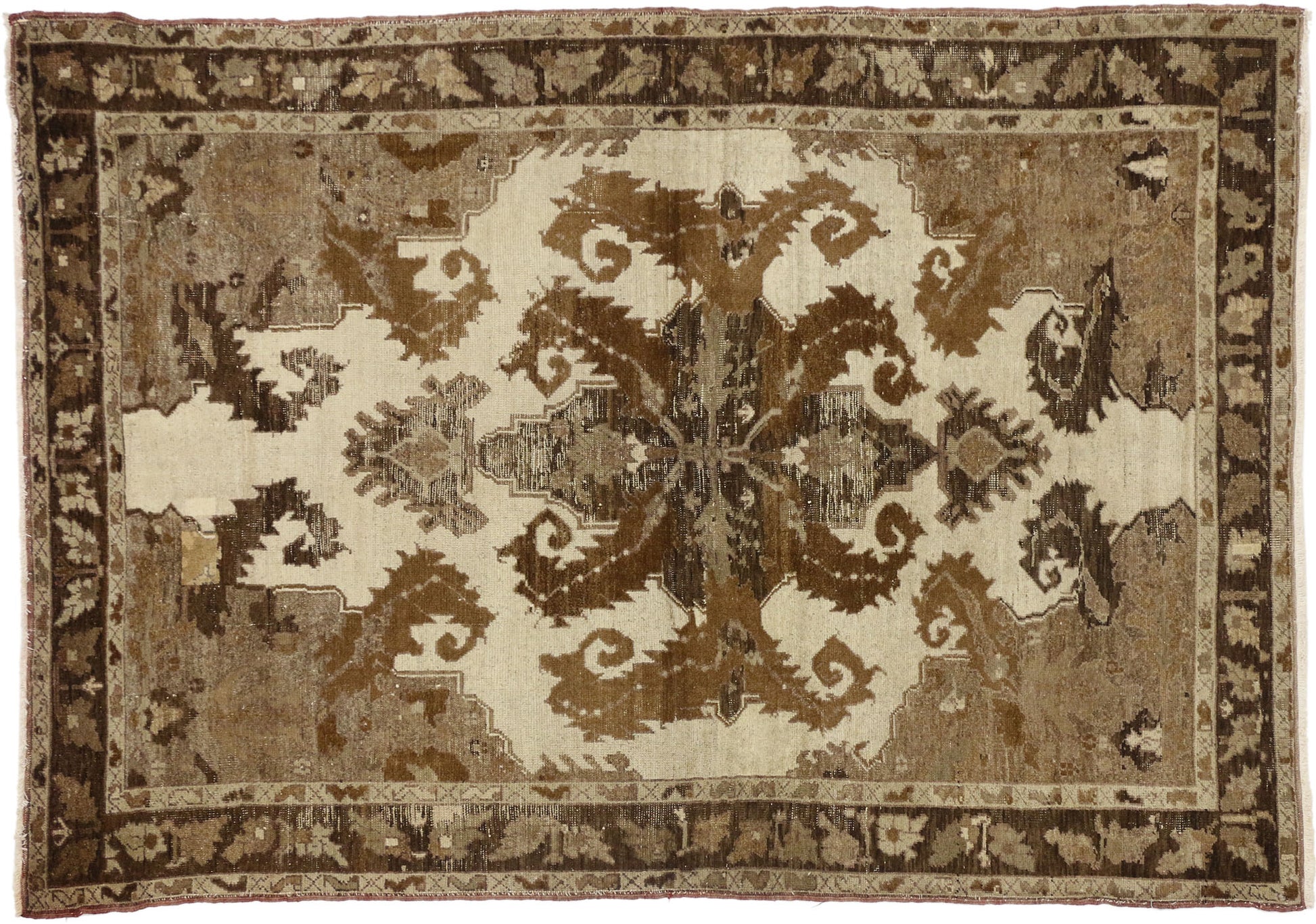 5 x 7 Vintage Turkish Oushak Rug 73661