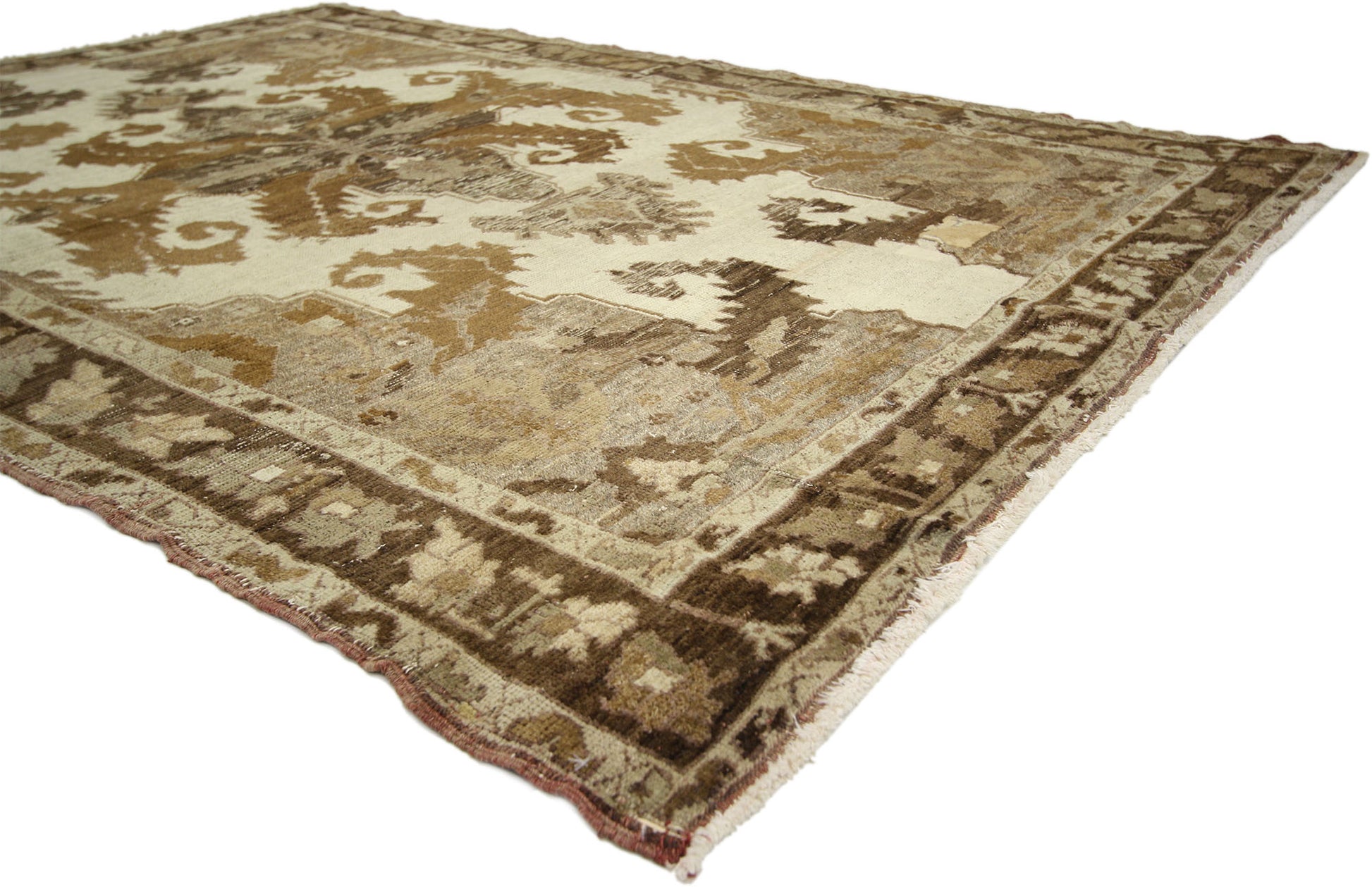 5 x 7 Vintage Turkish Oushak Rug 73661