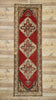 4 x 12 Vintage Red Turkish Oushak Rug 73674