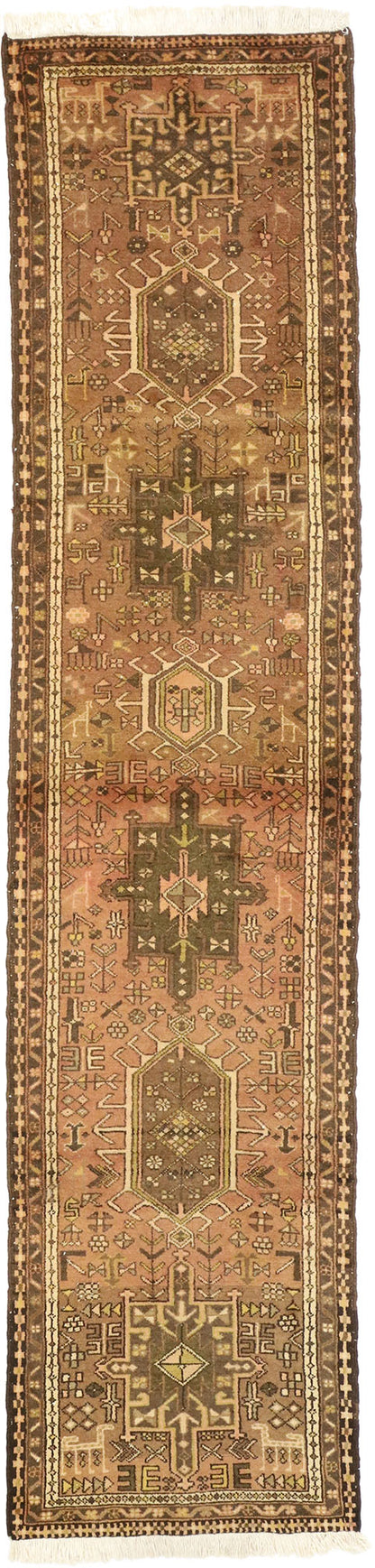 2 x 9 Vintage Persian Heriz Runner 73679