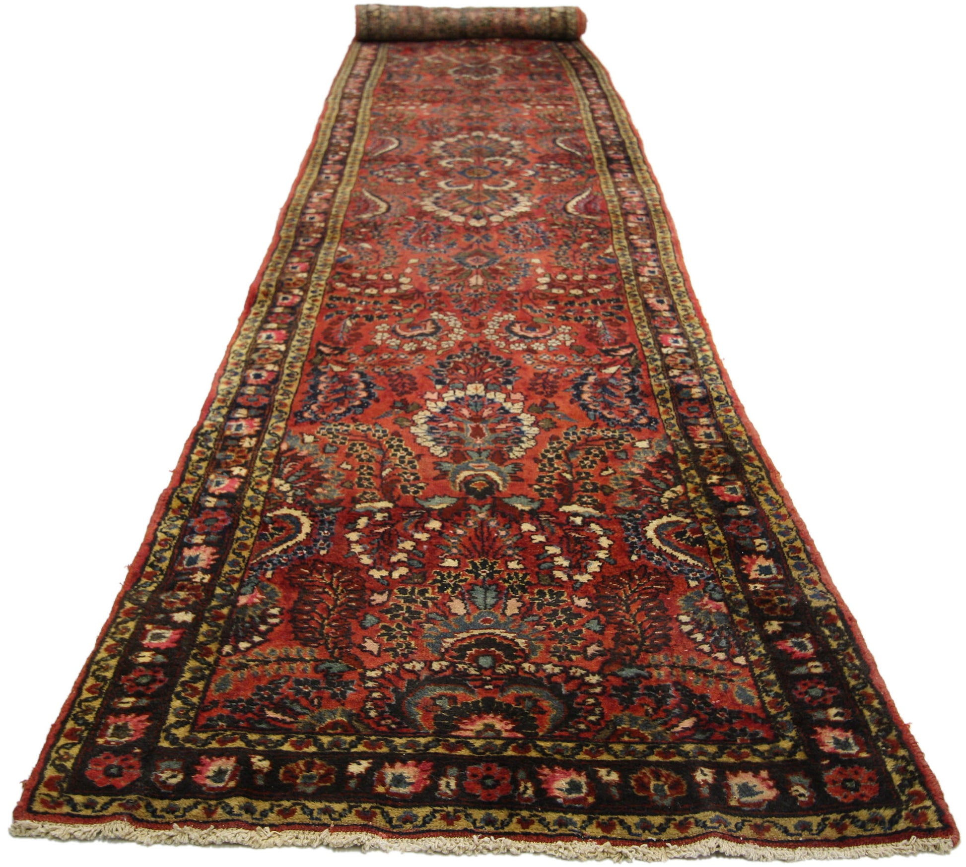 3 x 21 Antique Persian Hamadan Rug 73685
