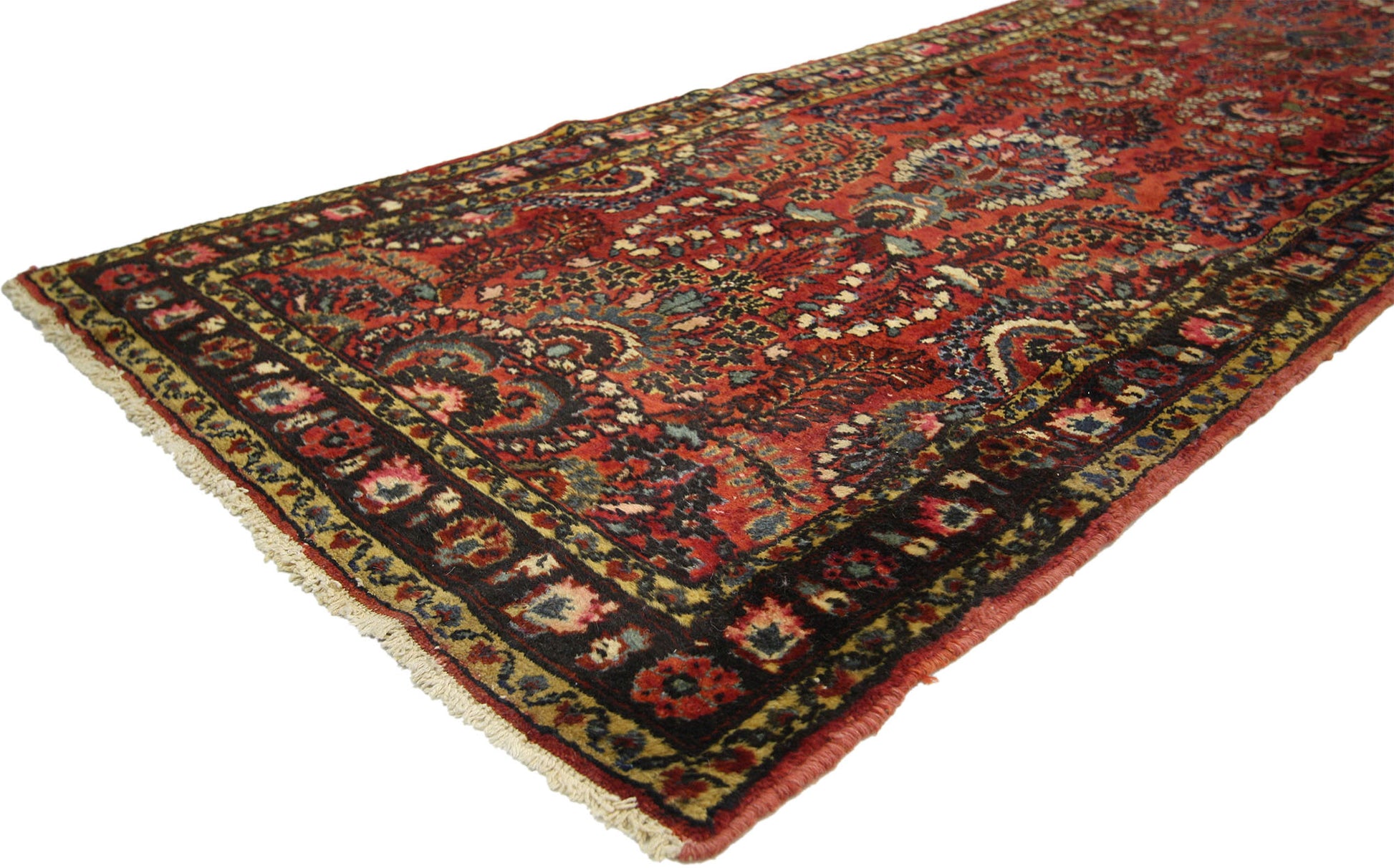 3 x 21 Antique Persian Hamadan Rug 73685