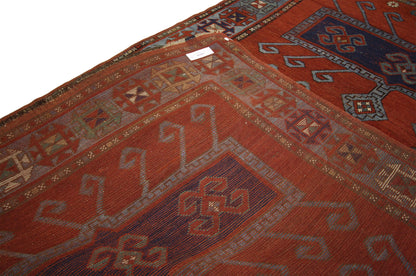 4 x 7 Antique Caucasian Kazak Rug 73706