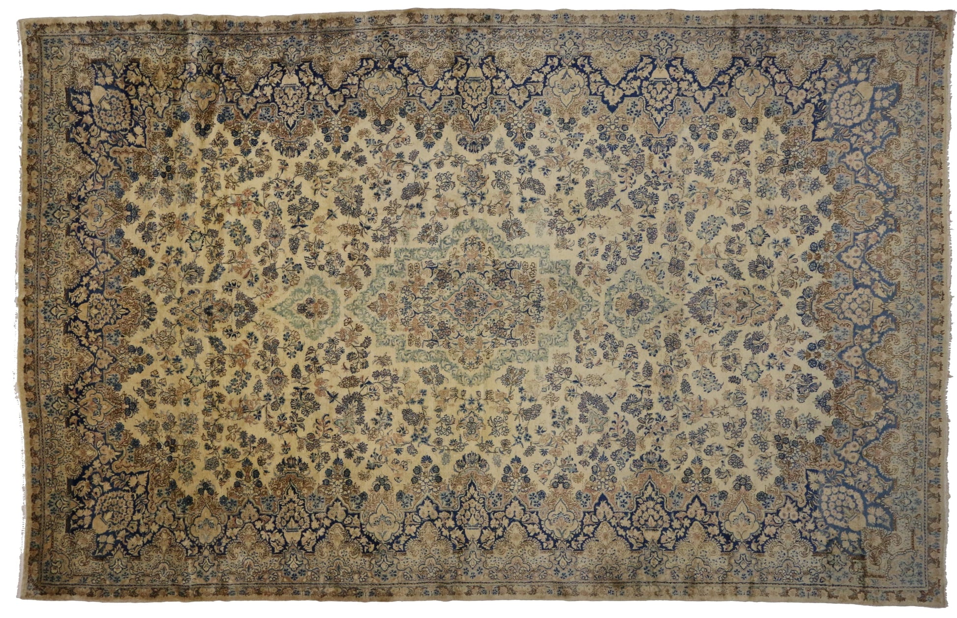 12 x 19 Antique Kerman Rug 73712