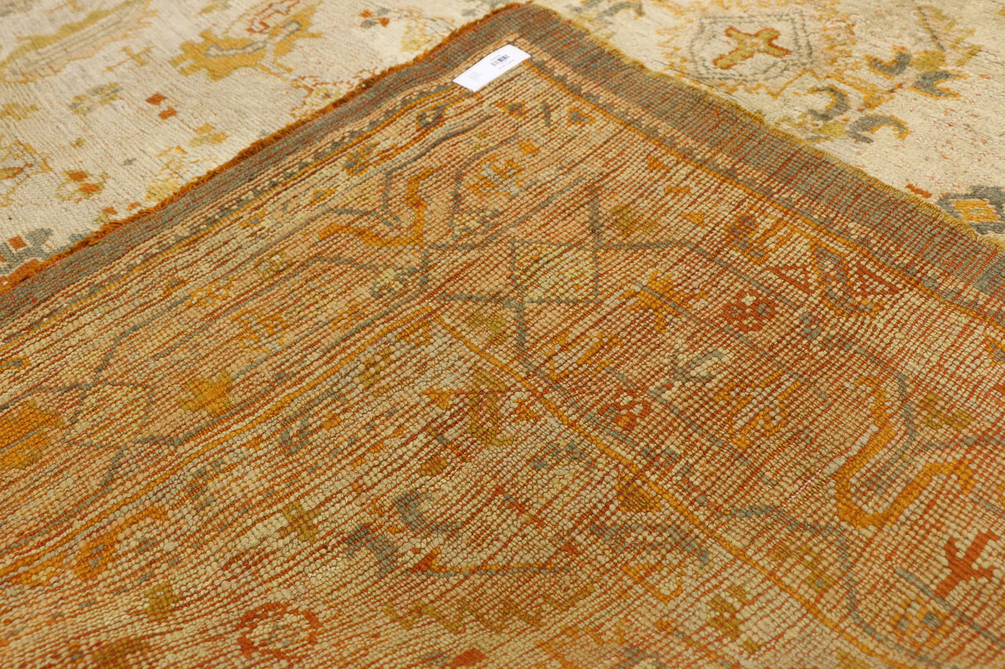 7 x 9 Antique Turkish Oushak Angora Rug 73716