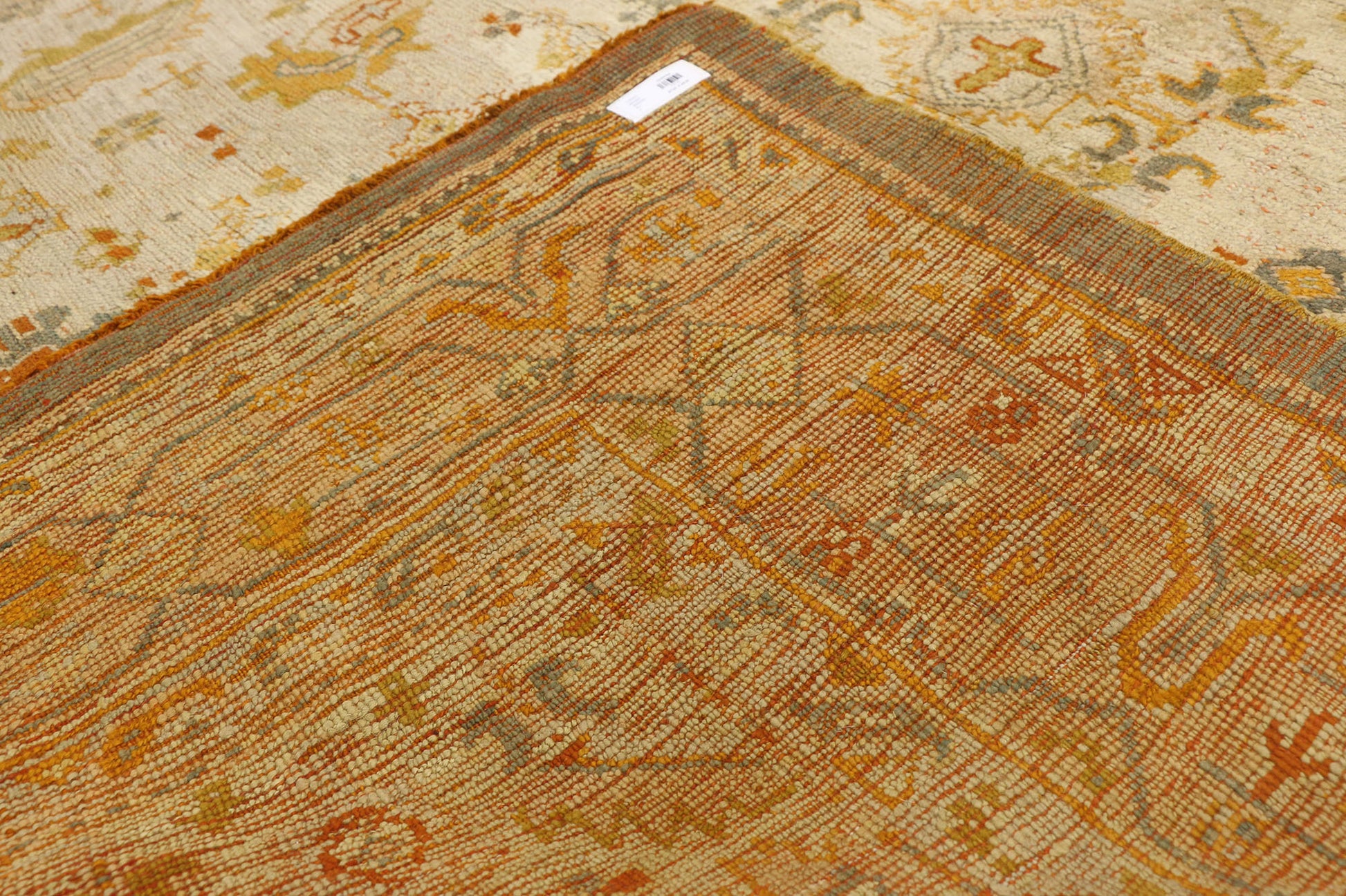 7 x 9 Antique Turkish Oushak Angora Rug 73716