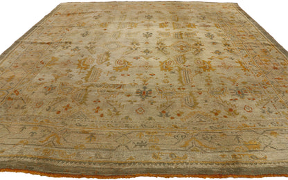 7 x 9 Antique Turkish Oushak Angora Rug 73716