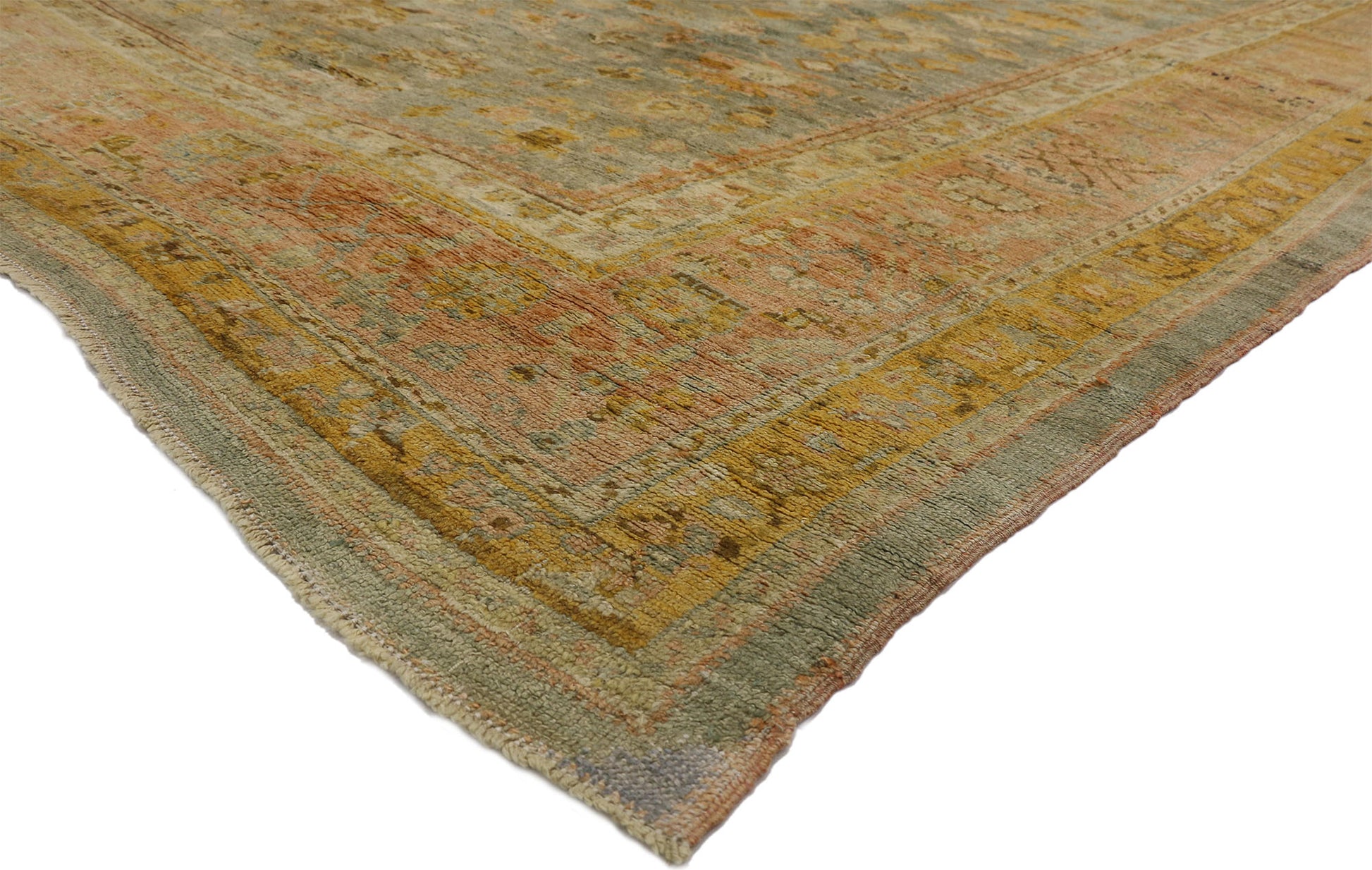 11 x 14 Antique Turkish Oushak Rug 73717
