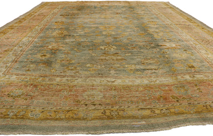 11 x 14 Antique Turkish Oushak Rug 73717